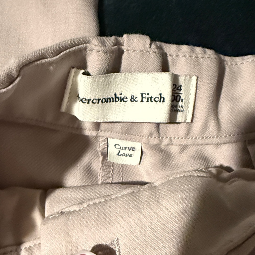 Abercrombie & Fitch Cream Curve Love Pants - Picture 4 of 6